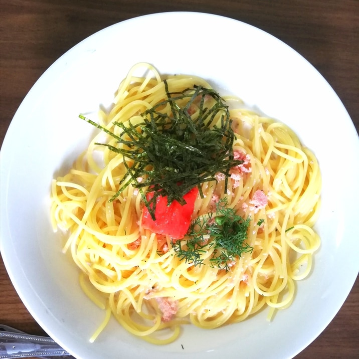 簡単♪明太子豆乳パスタ